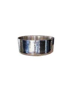 14" Hammered Stainless Double Wall Bowl