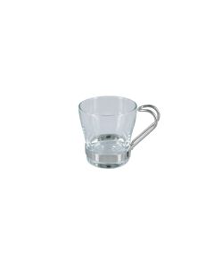 Glass Demitasse Cup with Stainless Handle