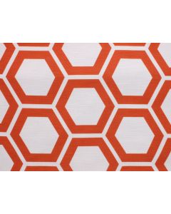Orange Honeycomb 132" Round Table Linen