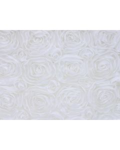 White Rosette Table Skirt 14 Feet