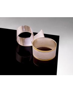 Silver and Gold Oval Napkin Ring